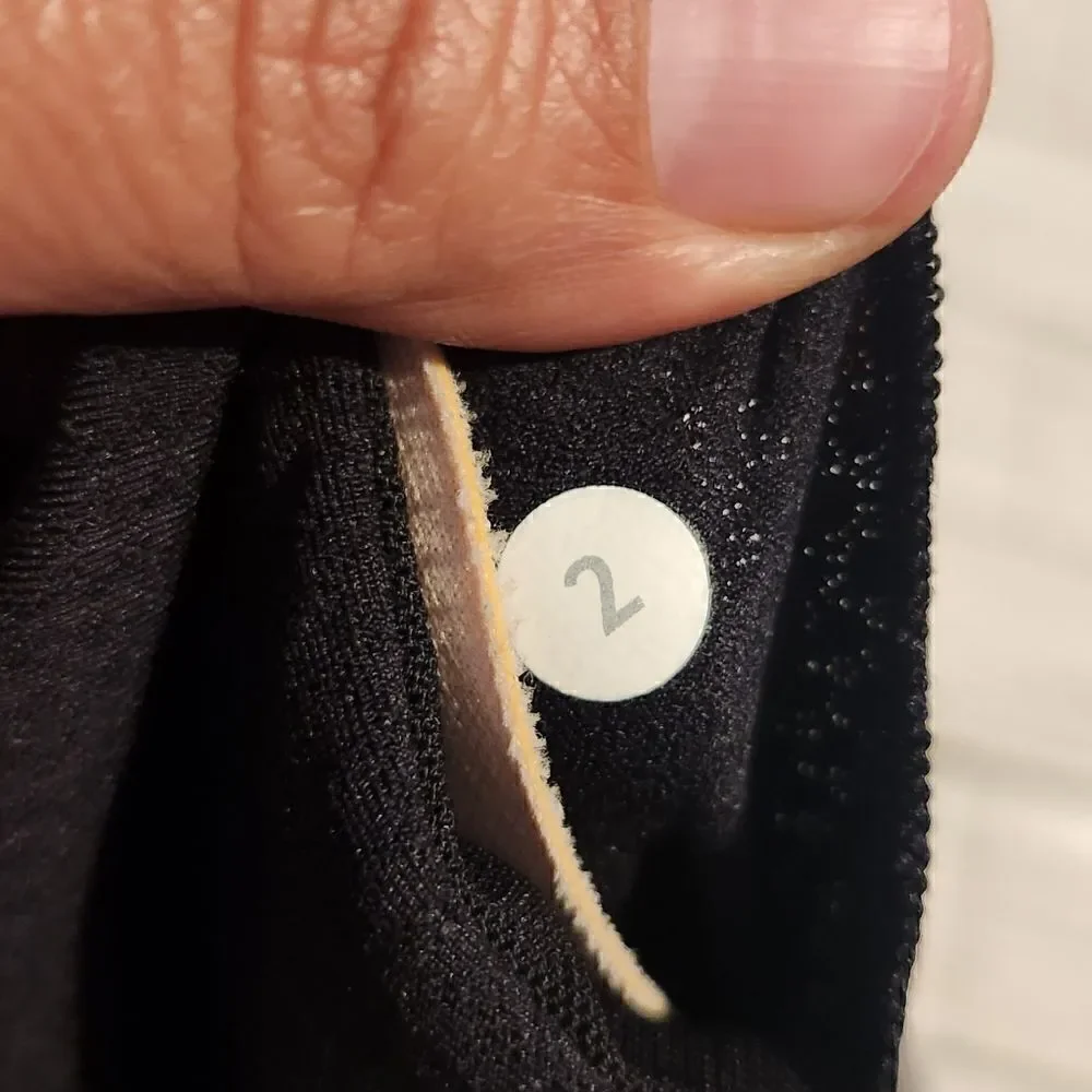 Lululemon Athletica Aria II Black and White Striped Tank Top Size 2